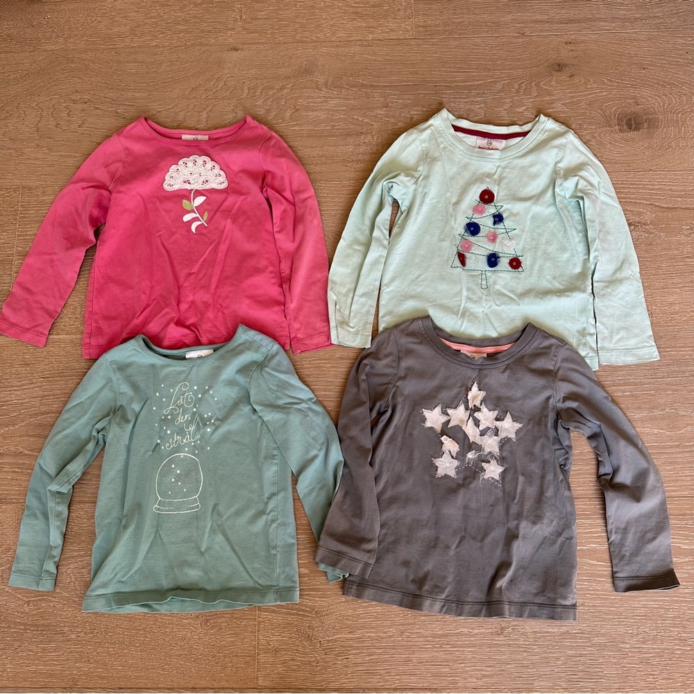 Hanna Andersson Girls Long Sleeve T Shirts Lot Size 100